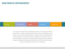 Tablet Screenshot of nmortho.com